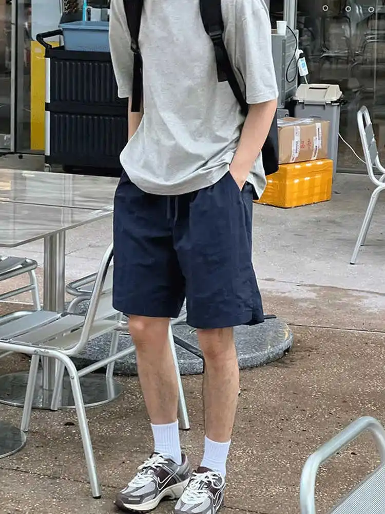 

Bla Ice Silk Qui Dry Running orts Men's Summer Fitn Sport Pants below Knee American Five-Quarter Length Casual Trousers