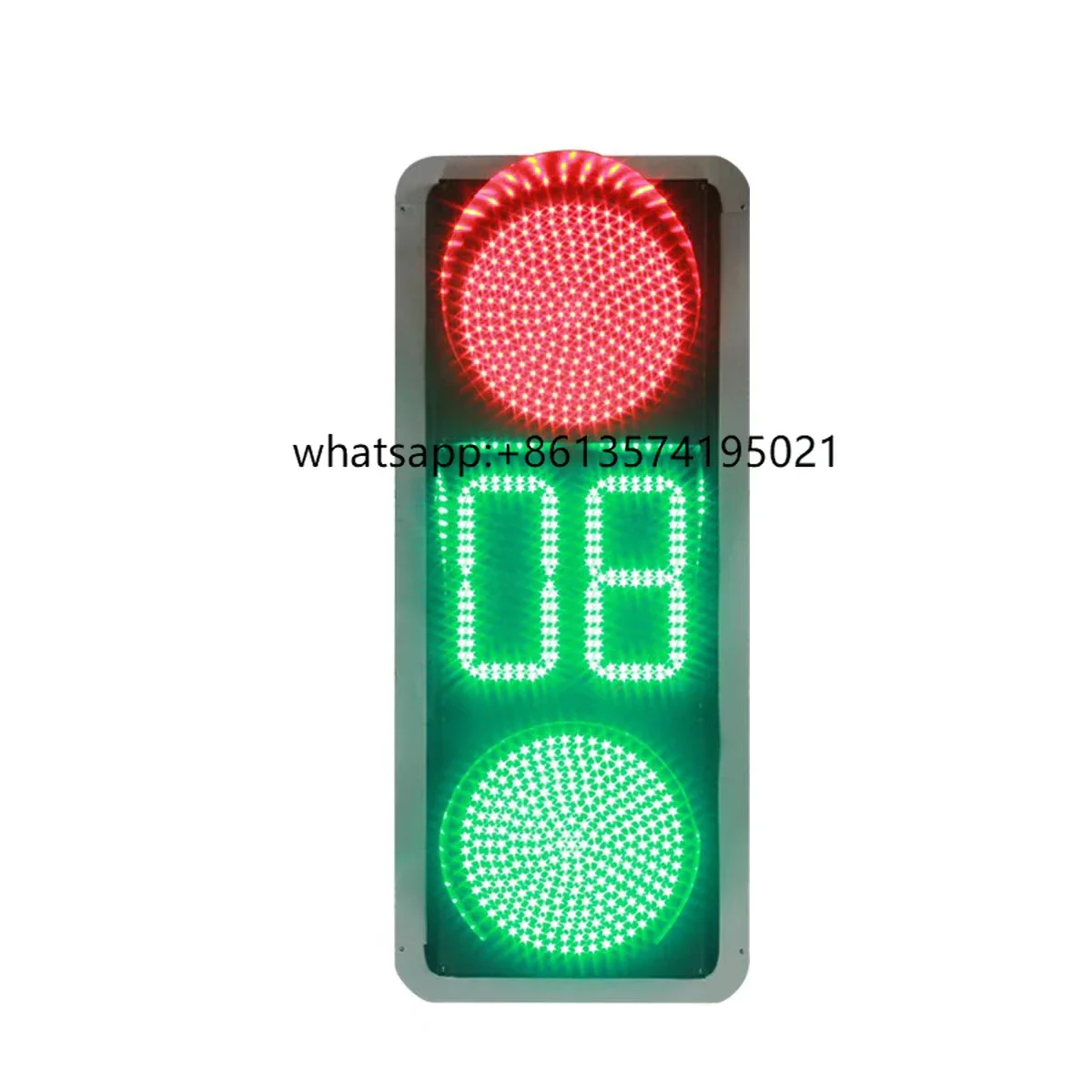 

TSize 200mm 300mm Plastic LED Traffic Lights Pedestrian With 2 Digit Traffic Lights Pedestrian Countdown Timer And Green Lights