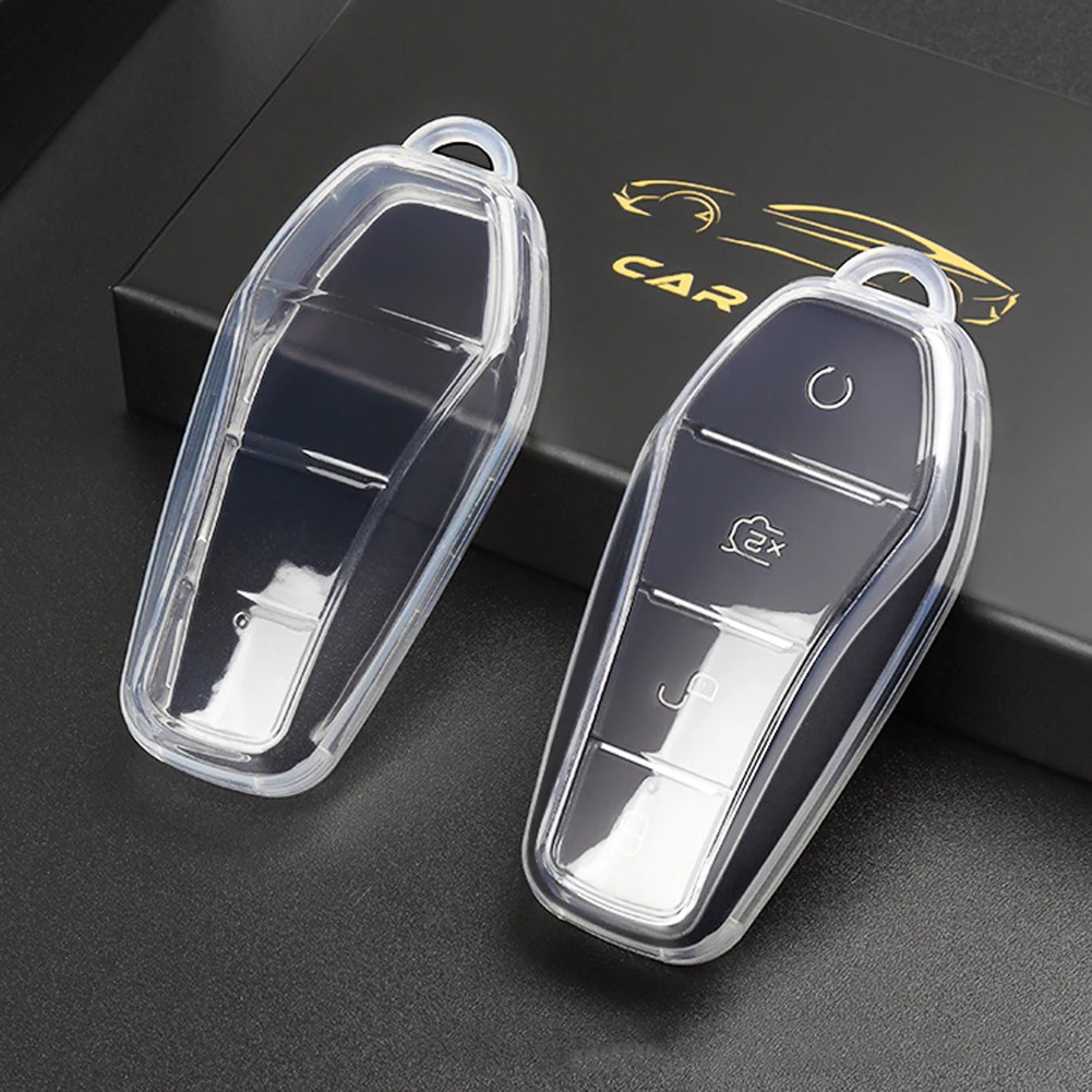 TPU  4 Buttons Remote Control Protect Cover Auto Accessories New Soft Transparent Car Key Case for BYD Atto 3 Han EV Dolphin