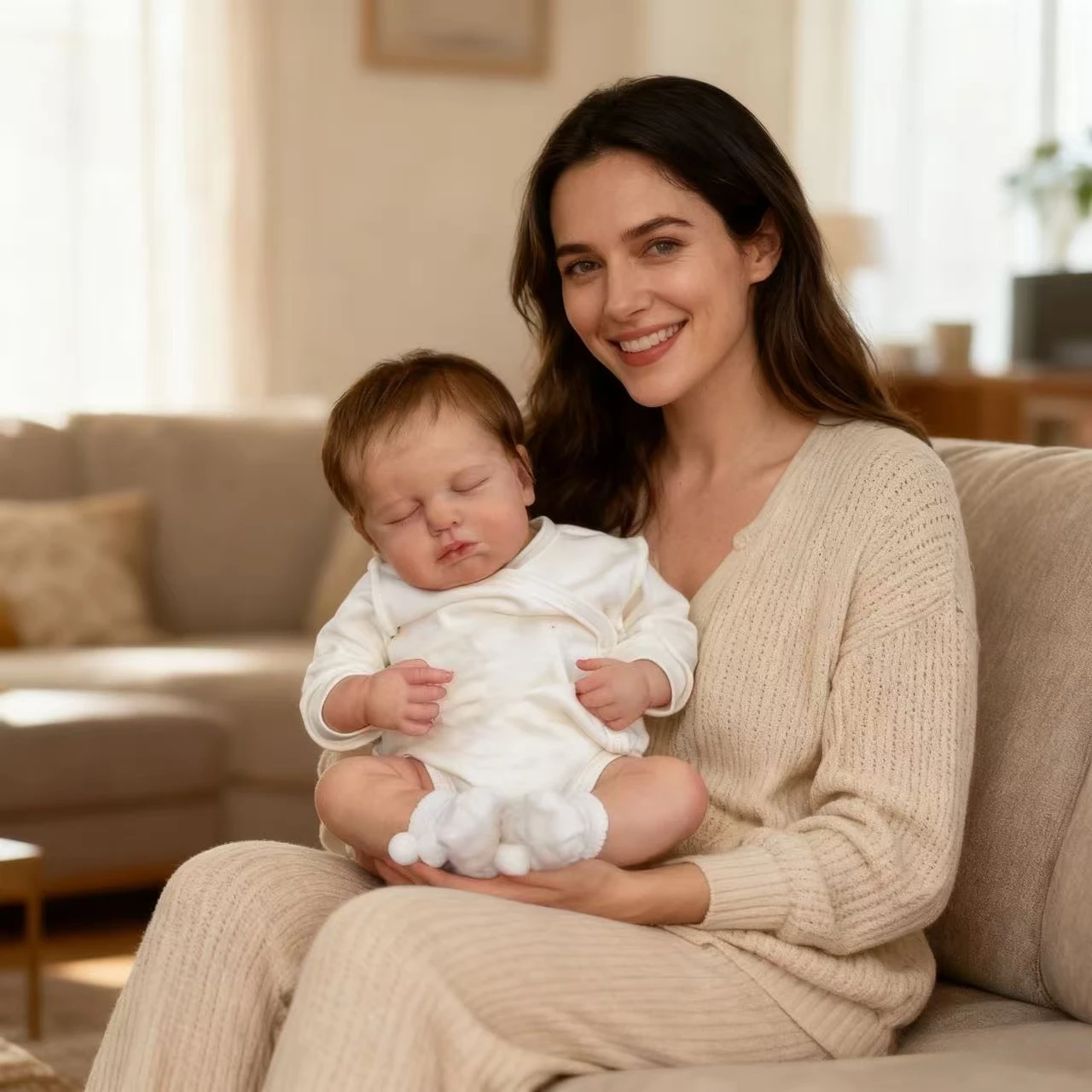 

NPK 19''3D Skin High Quality Gift Full Body Soft Vinyl Reborn Loulou Newborn Baby Size Lifelike Bebe Birthday Christmas Gifts