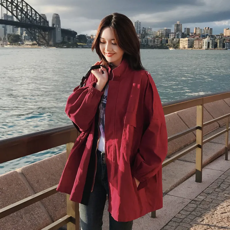 SuperAen Safari Style Trench Mid-length Coat for Women 2026 Spring and Autumn New Fashion Loose Casual Jackets