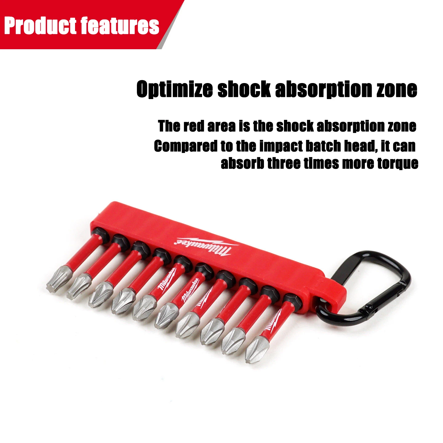 Milwaukee 10 Shock Wave Screwdriver Head Lock Set
