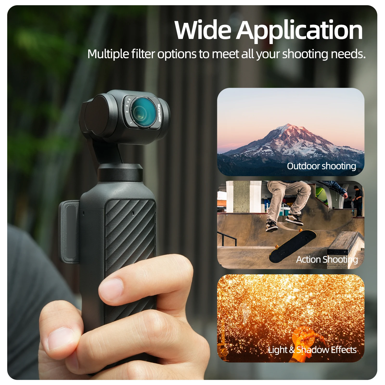 Objektivfilter-Set für DJI OSMO Pocket 3 4 ND2 bis 32 0,72X Weitwinkel 10x Makro-Objektiv Objektivfilter-Kit Set Pocket 4 3 Zubehör – Detail 4