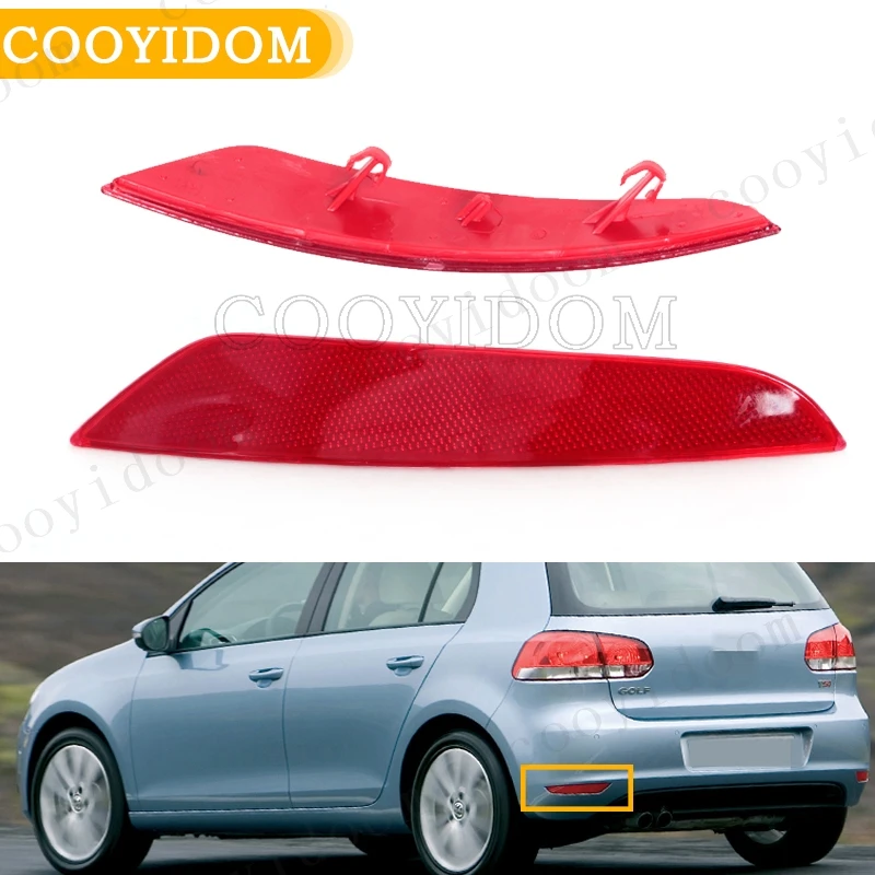 Car Rear Tail Bumper Reflector Lamps For Volkswagen Golf 6 2009 2010 2011 2012 2013 Car-Styling Rear Light NO Bulbs