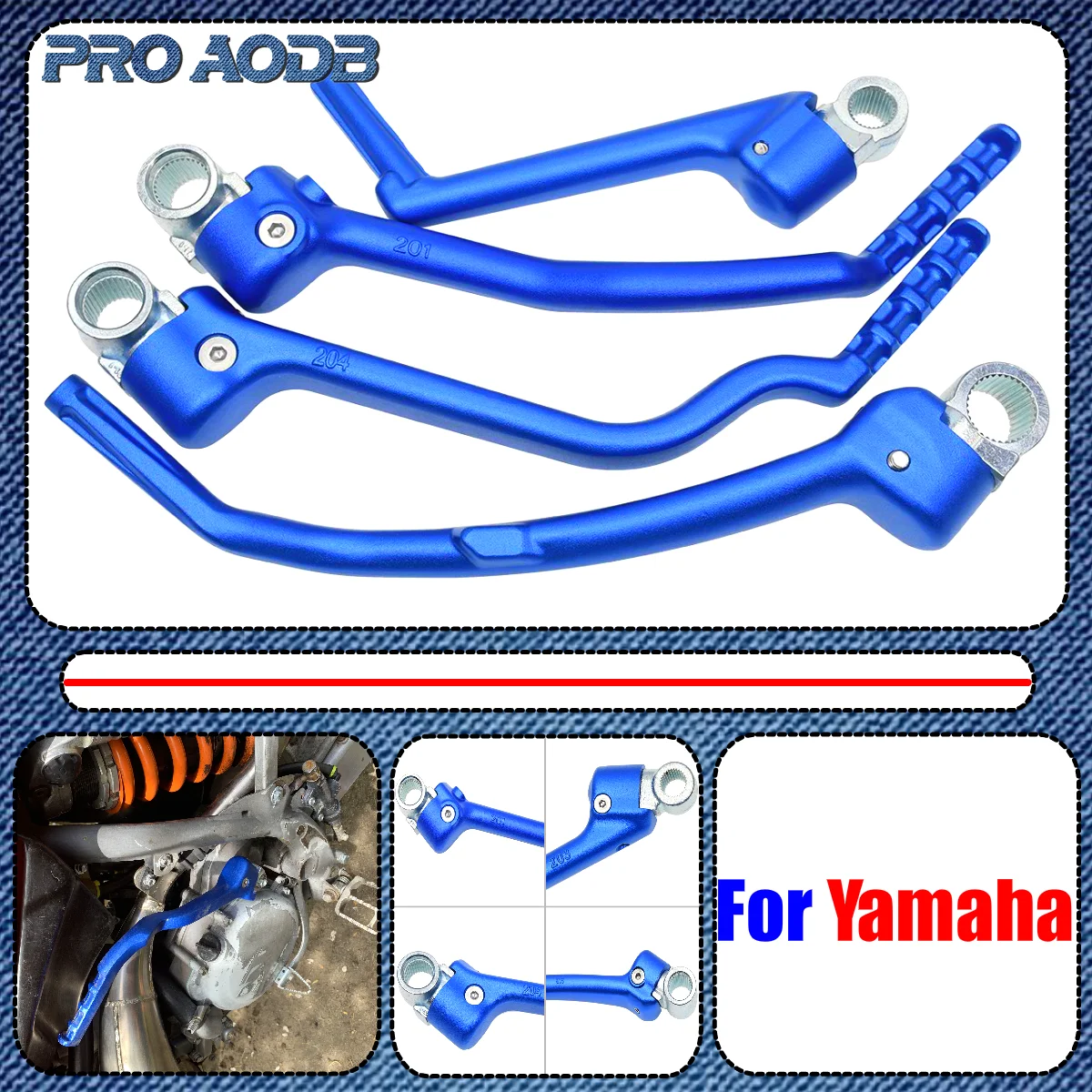 

For Yamaha Motorcycle CNC Forged Kick Start Starter Lever Pedal YZ WR 125 250 250X 250F 250FX 450F 450FX YZF 1986-2023 Dirt bike