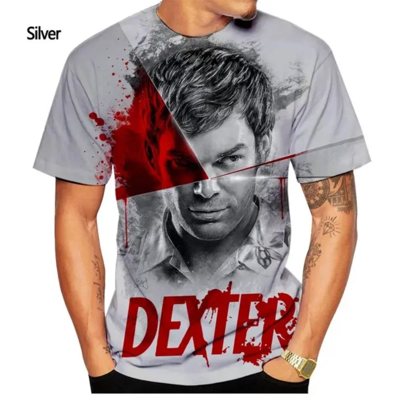 Dexter 3D Printed T-shirt Men\'s and Women\'s Short-sleeved Printed T Shirt Cosplay Men\'s Clothing Haikyuu T-shirt for Men Tee