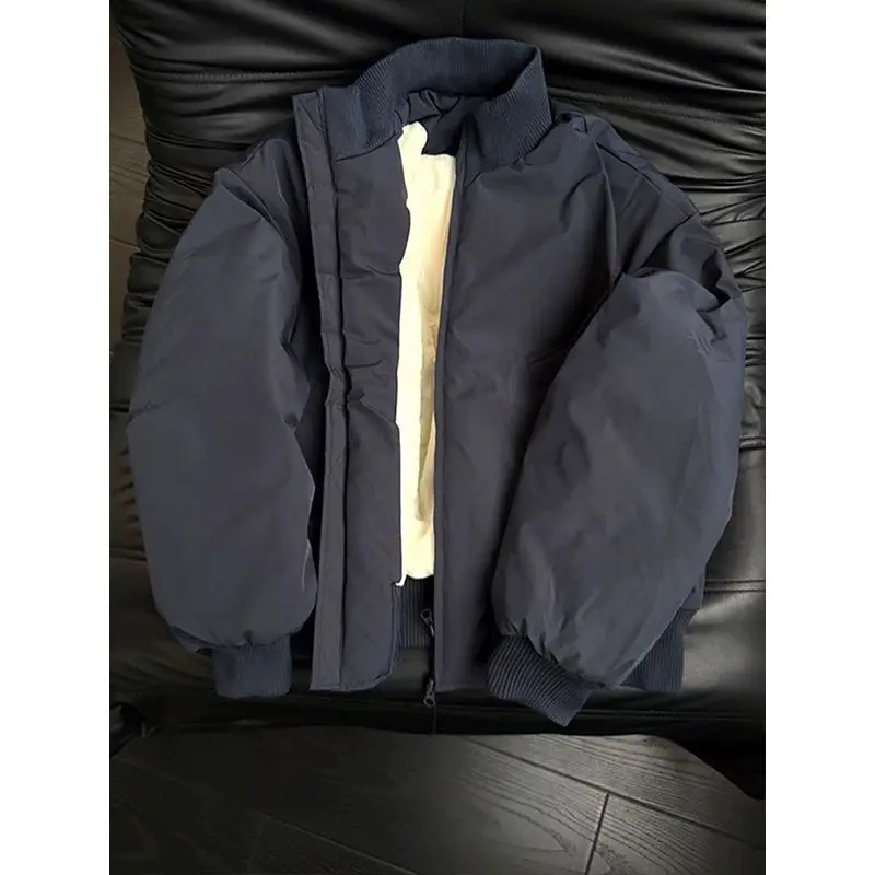 Or Flight Jaet manteau en k bleu pour hommes coton vêtements d'extérieur d'hiver col Cleanfit singe coton irt Thiened sans capuche