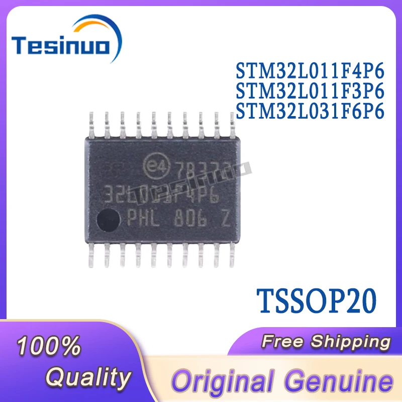 5/PCS New Original STM32L011F4P6 STM32L011F3P6 STM32L031F6P6 TSSOP-20 ARM Cortex-M0+ 32-bit Microcontroller MCU In Stock