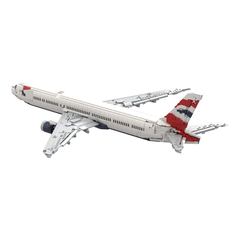 

Gobricks MOC British Airways 777-300ER Building Blocks Model British Airways 777-300ER Large airliner Bricks Toys Kids DIY Gifts