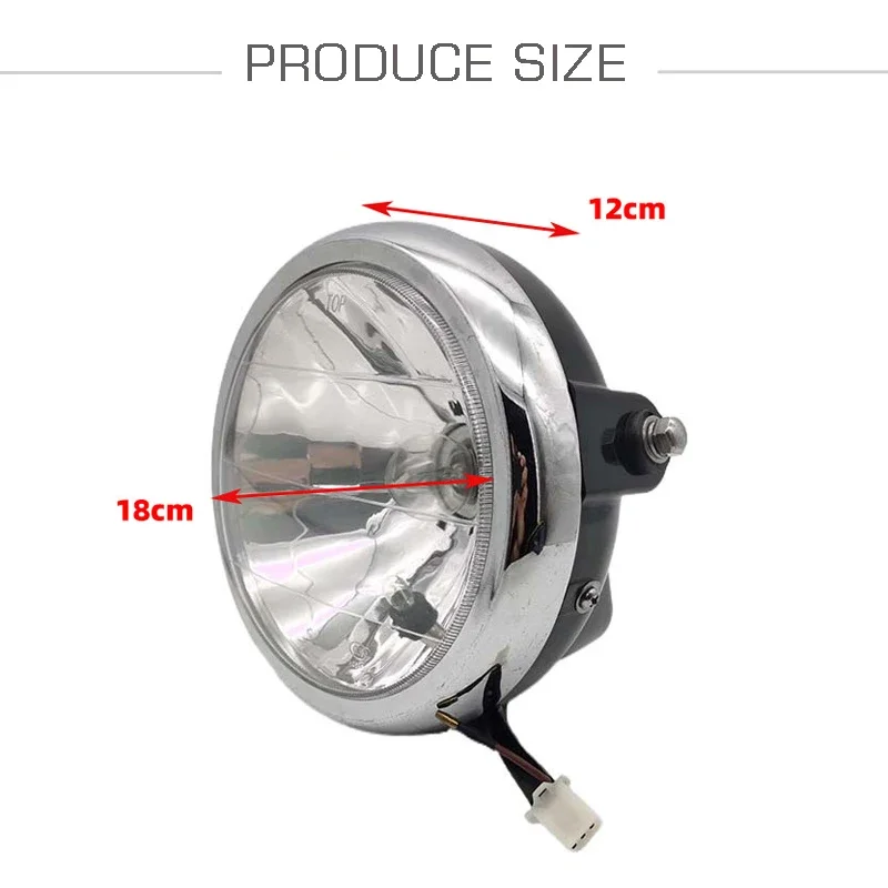 

Motorcycle Head light for Haojue Suzuki Qingqi Qjmotor Haojin Jincheng Yamaha Jianshe EN125 HJ150 YBR125 EN YBR 18CM Head Lamp