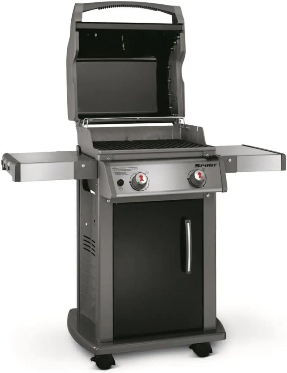 Spirit E-210 Gas Grill Liquid Propane2-Burner  Black Strong and durable Low maintenance and easy to clean grease management