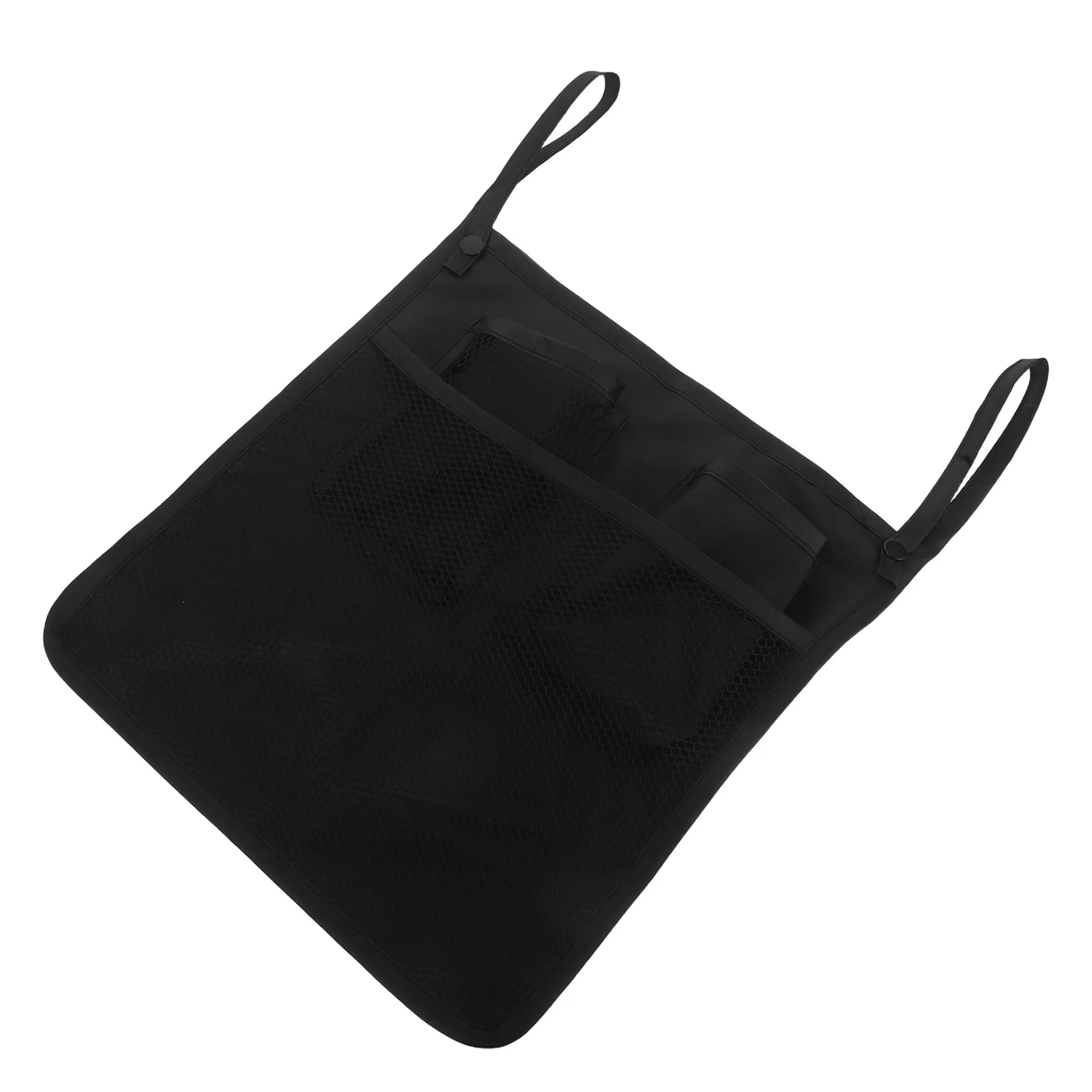 Stroller Organizer Bag Black Universal Fit for Most Infant Strollers Hanging Storage Tote with Zipper Closure Weatherproof Wipe