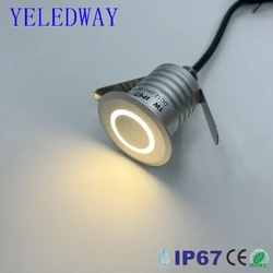 IP67 12V 24V Outdoor Garden Lighting 1W Yard Step Stairs Floor Deck LED Recessed Wall Lights Waterproof Underground Spotlight