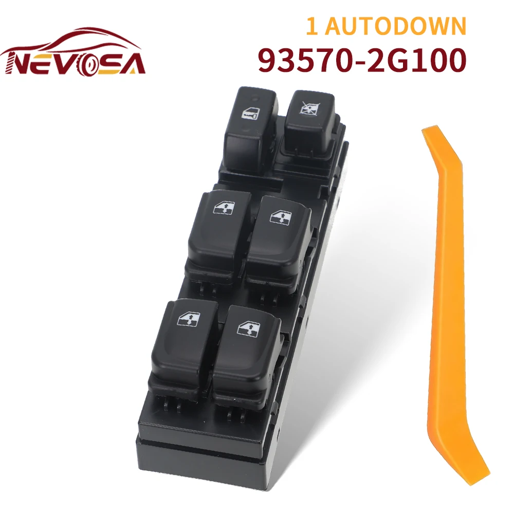 AUTO DOWN For Kia Optima 2006 2007 2008 93570-2G100 Glass Control Button Left Driver Side Electric Power Master Window Switch