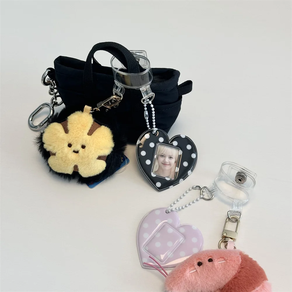 INS Photocard Holder 1 inch ID Photo Storage Display Kpop Idol Photo Card Holder Pendant Keychain Bag Ornaments Fans Gift image 4