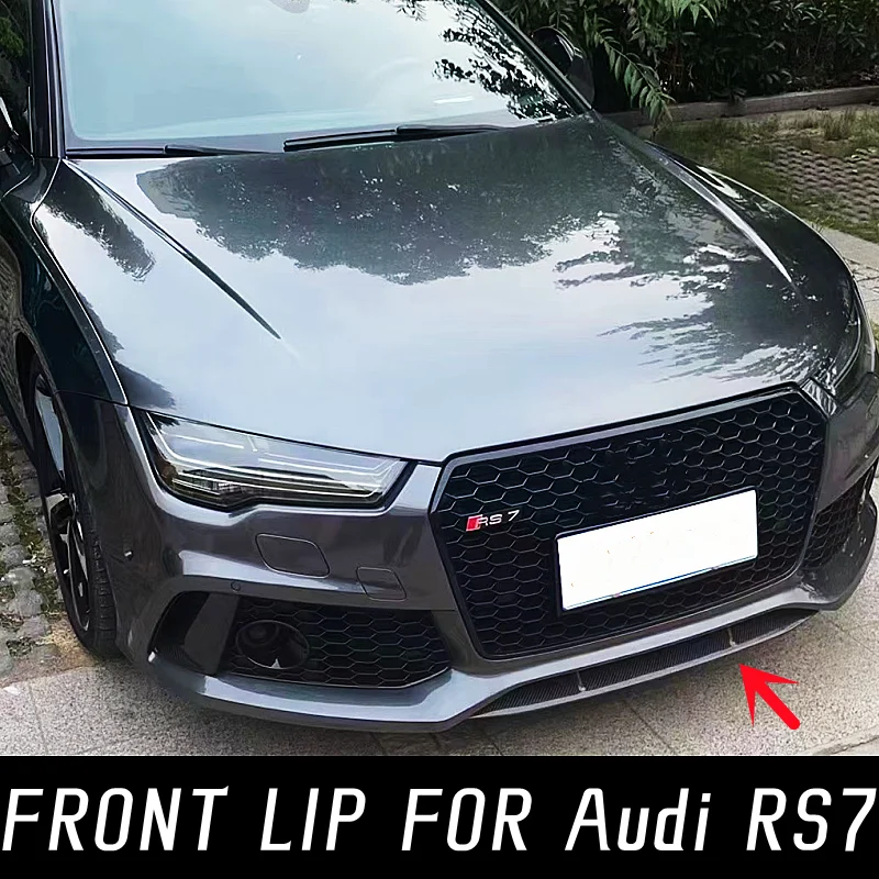 

Real Carbon Fibe Car Front Bumper Splitter Lip Chin Diffuser Bodykit Protector Guard For Audi RS7 2014 15 16 Tuning Accessories