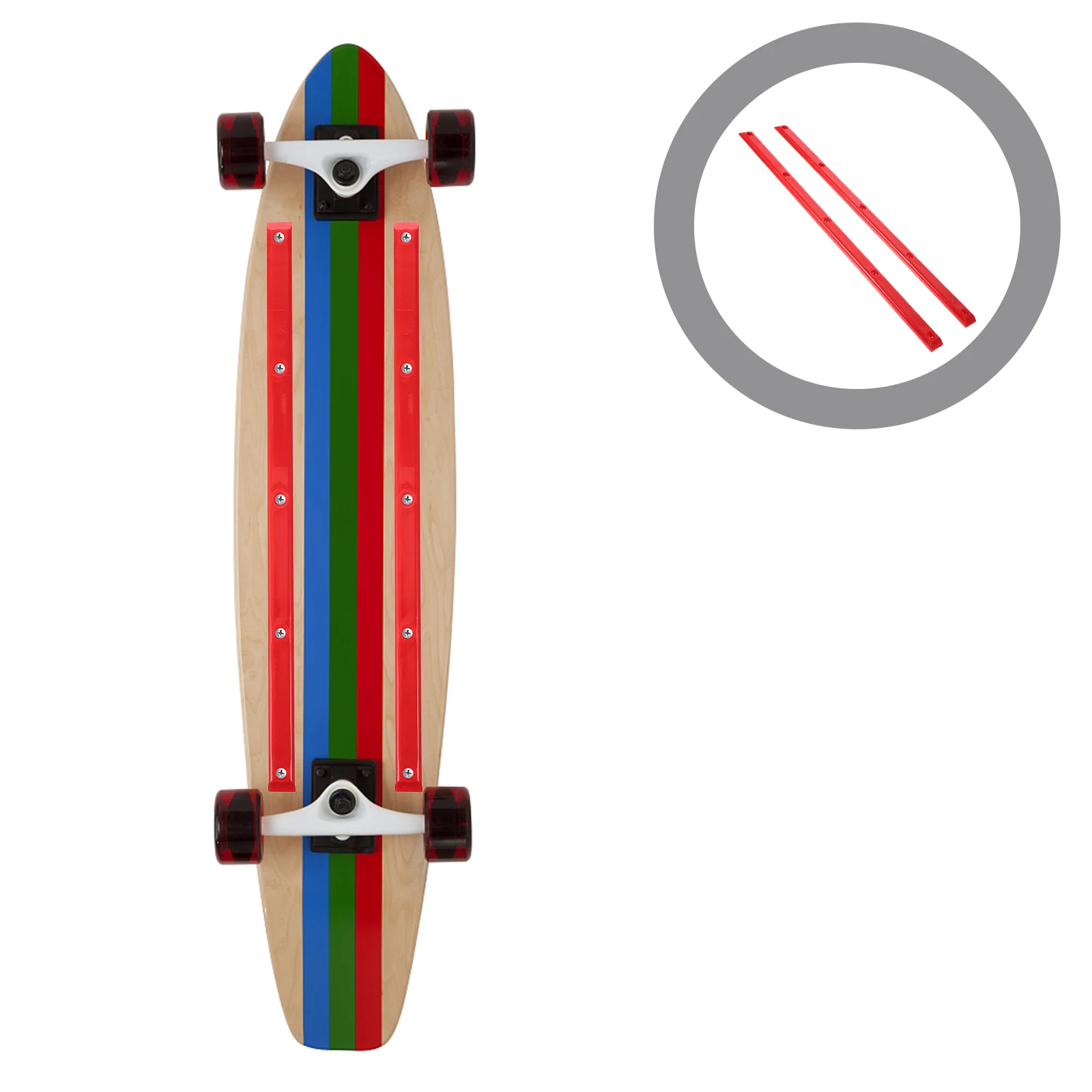 

2pcs Sturdy Rails Anti-Collision Rib Bone Replacement Strips For All Skateboards Plastic Skateboard Parts Skateboard