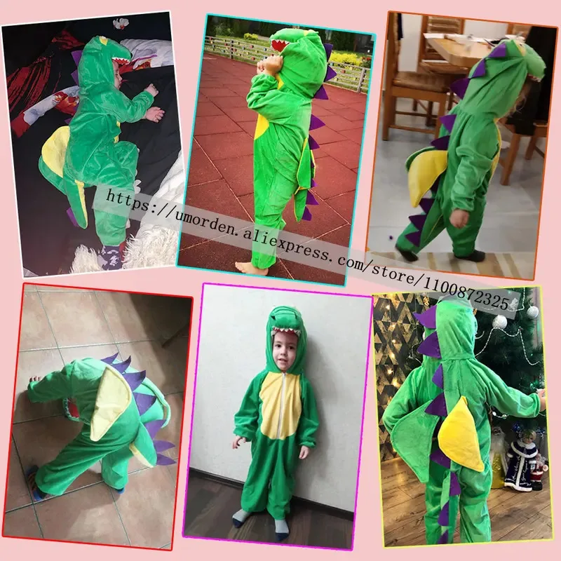 WU01 Umorden Jongens Meisjes Schattige Dieren Dinosaurus Kostuum Cosplay voor Kinderen Kind Fantasia Kinderdag Halloween Purim Party FJk5*!