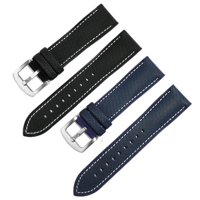 

For Any Brand Waterproof Rubber Watch Band Men's Bracelet 19 20 21 22 23 24mm Wristband Blue Orange Green Yellow Watch Band