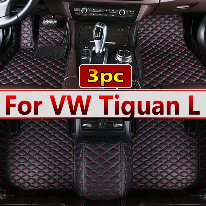 

Автомобильные коврики для Volkswagen VW Tiguan L 2017-2022 20018 2019 2020 2021, пользовательские автомобильные подушечки для ног, автомобильный ковер, чехол для интерьера