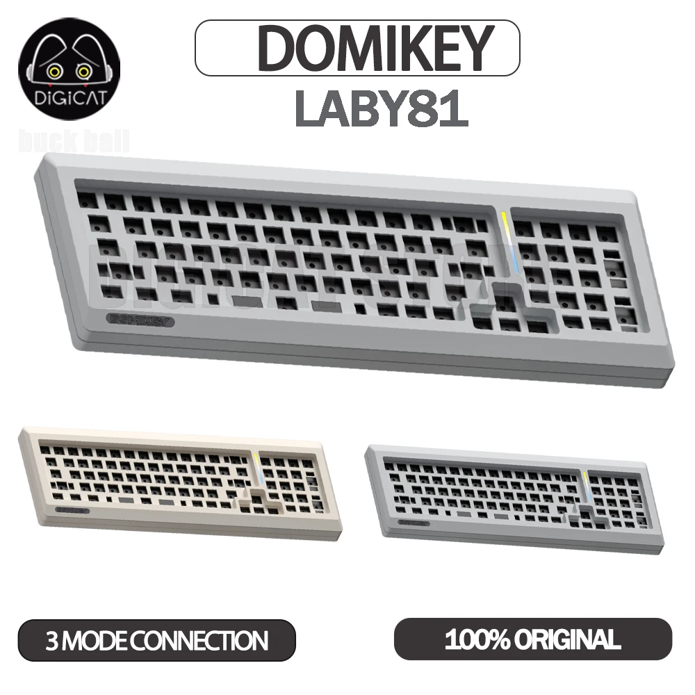 Domikey LABY81 Mechanical Keyboards Kit 3 Mode USB/2.4G/Bluetooth Wireless Keyboard Kit Gasket Customized Gaming Keyboard Gifts