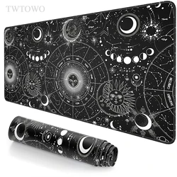 Black White Sun Moon Space Sky Mouse Pad Gaming XL Home Custom Large Mousepad XXL Desk Mats Office Carpet Anti Slip Table Mat