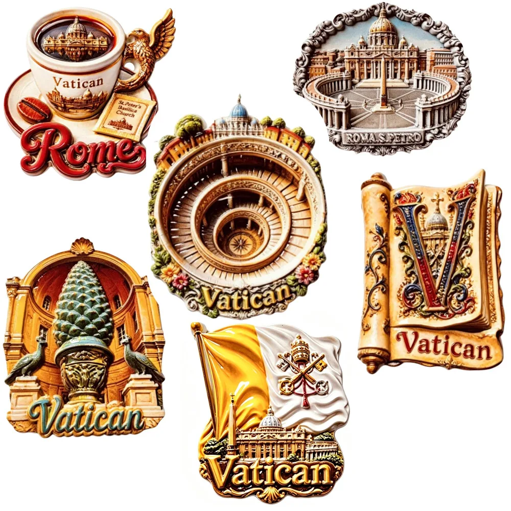 Europe Vatican 3D Fridge Magnets Tourism Souvenir Refrigerator Magnets Sticker