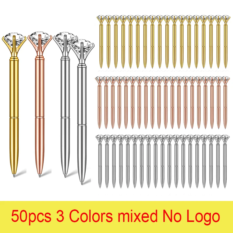 

50 шт. роскошные портативные большие хрустальные ручки с бриллиантами шариковые ручки канцелярские принадлежности шариковая ручка для дома и офиса школьные принадлежности