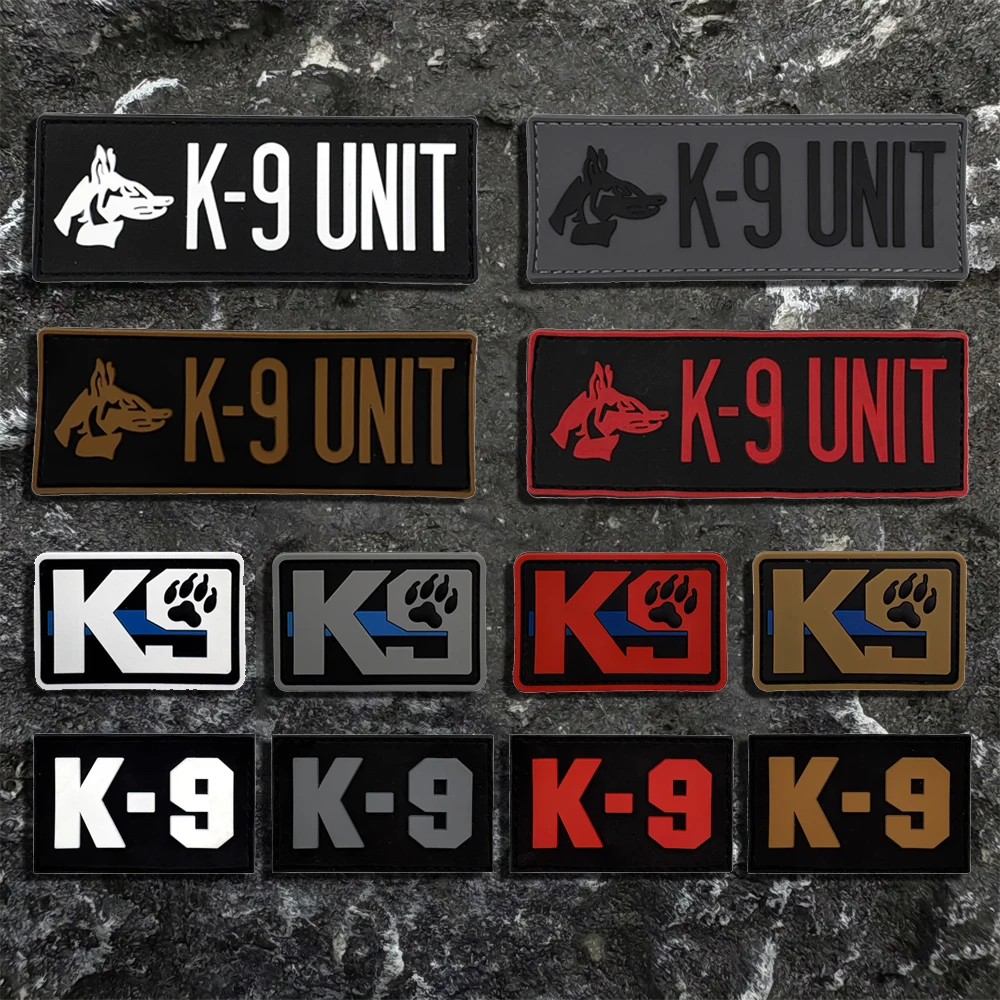 1Pc K9 Pvc Morale Patch Badge Sticker, Perfect for Use as Armbands, Backpacks, and Tactical Vests, Clothing Decoration Embroidery Patch