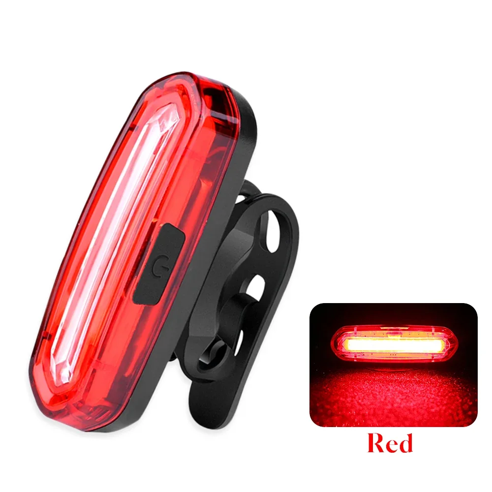 AliExpress NONE Bike Rear Tail Light USB Rechargeable Red LED Bright Taillights Fit on Any Bicycle/Helmet Easy To Install for Cycling Safety