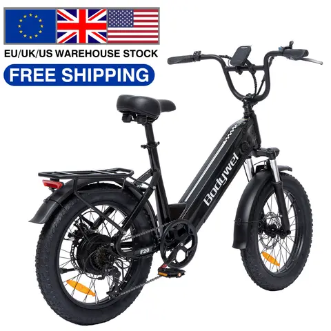 Bodywel F20 bici da cross elettrica 20 pollici 500W Mountain e bicicletta 48V13AH Fat Tire ebike bici elettrica per adulti moto
