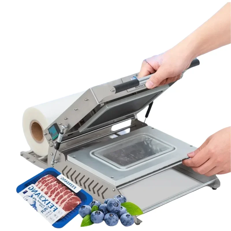 TPR-C200A Box Sealing Machine Non-Selective Material One-Press Sealing Temperature-Controlled Hand Press Sealer for Fruits