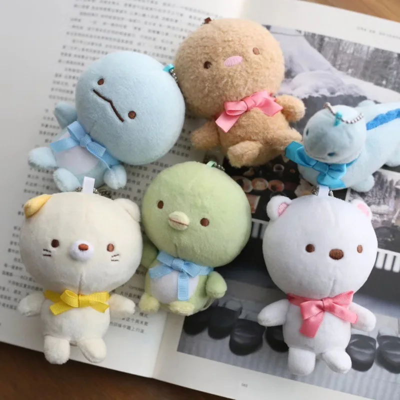 Cartoon Sumikkogurashi Soft Anime Stuffed Plush Toys Hobbies Fantasy Figurines Kawaii Schoolbag Keychain Birthday Gifts Pendants