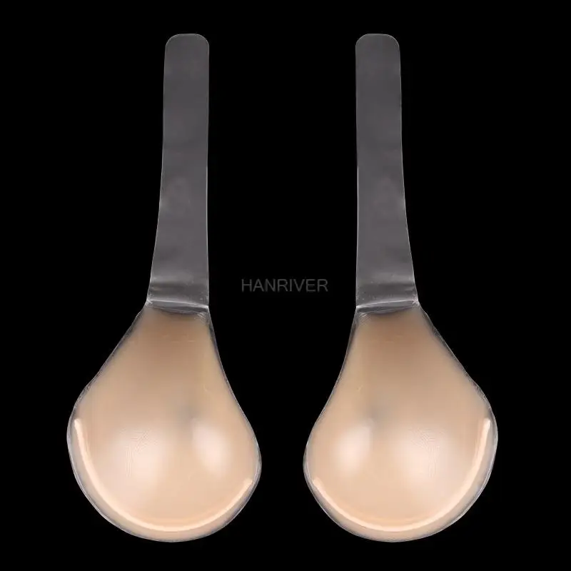 Plus size Silicone Bra E F G H Sexy Lady Invisible Strapless Push-Up Bras Self -Adhesive Sticky Gel Backless BH For dress party view 3