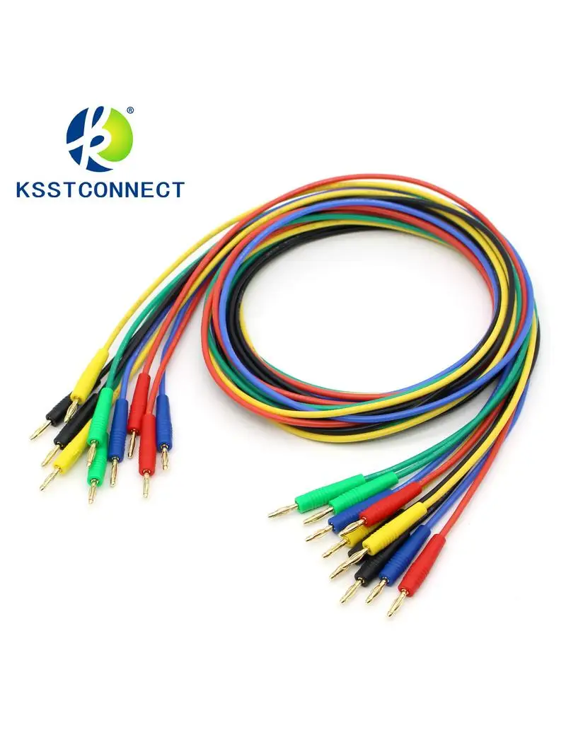 10 szt. 1.0 metra Wysokiej Jakości Elastyczny Przewód Silikonowy 18AWG z Wtykiem Bananowym 2mm, Przewód Testowy — zdjęcie 2
