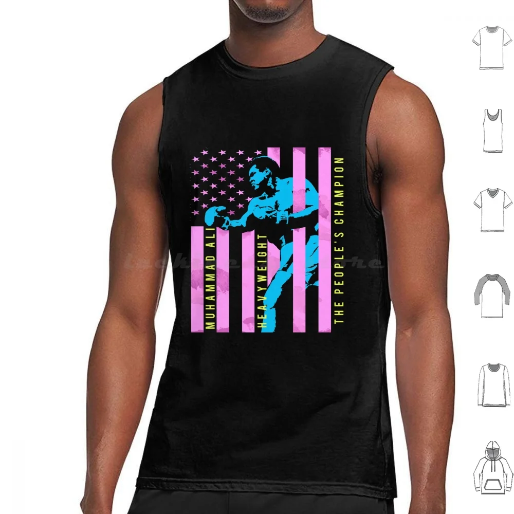 Ali The People's Champ Tank Tops Print Cotton Fighters Boxers Ali Khabib Mcgregor Heavyweight Knockout Undefeated