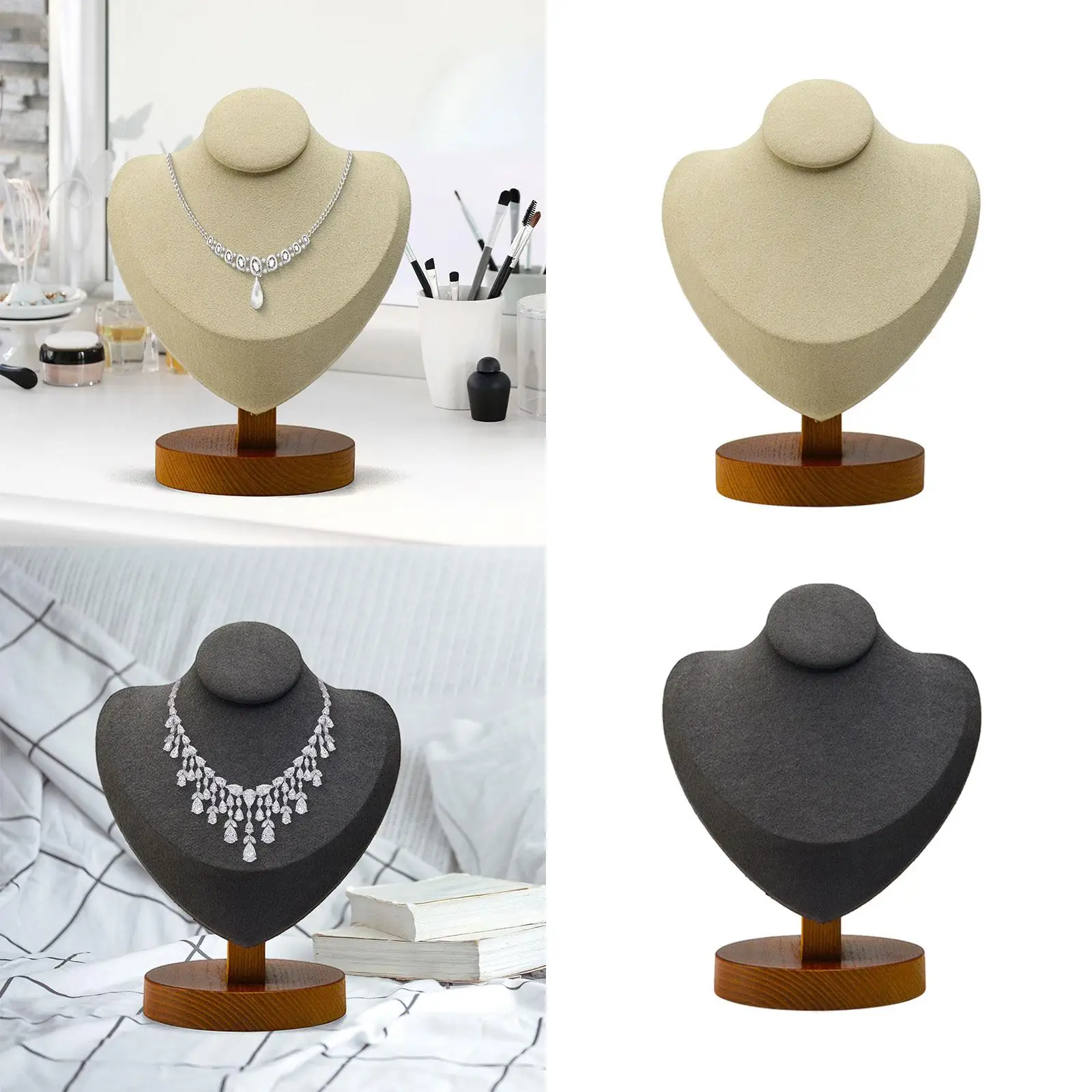 

Necklace Display Stand Jewelry Display Bust Mannequin Pendant Organizer for Desktop