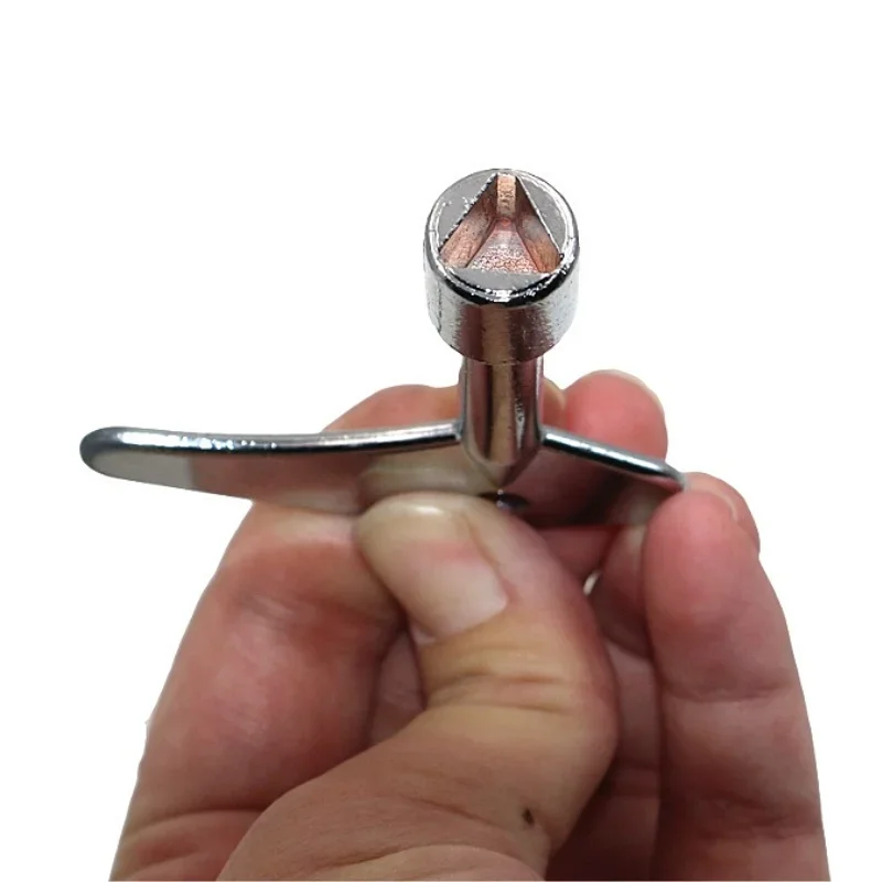 Universal Triangle Electric Cabinet Elevator Lift Key Wrench Zinc Alloy Switch Mini Tool  Torque Wrench  Tools