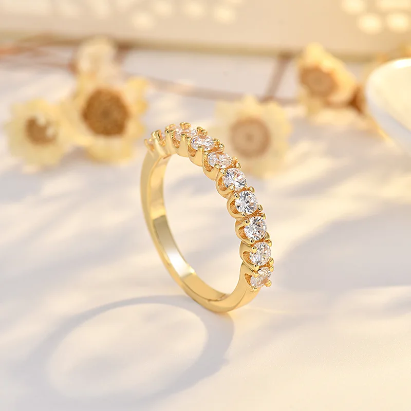 Silver Ring Simplicity Classic Zircon Bead Ring For Women Engagement Wedding Luxury Fashion High Quality Fashion Jewelry
