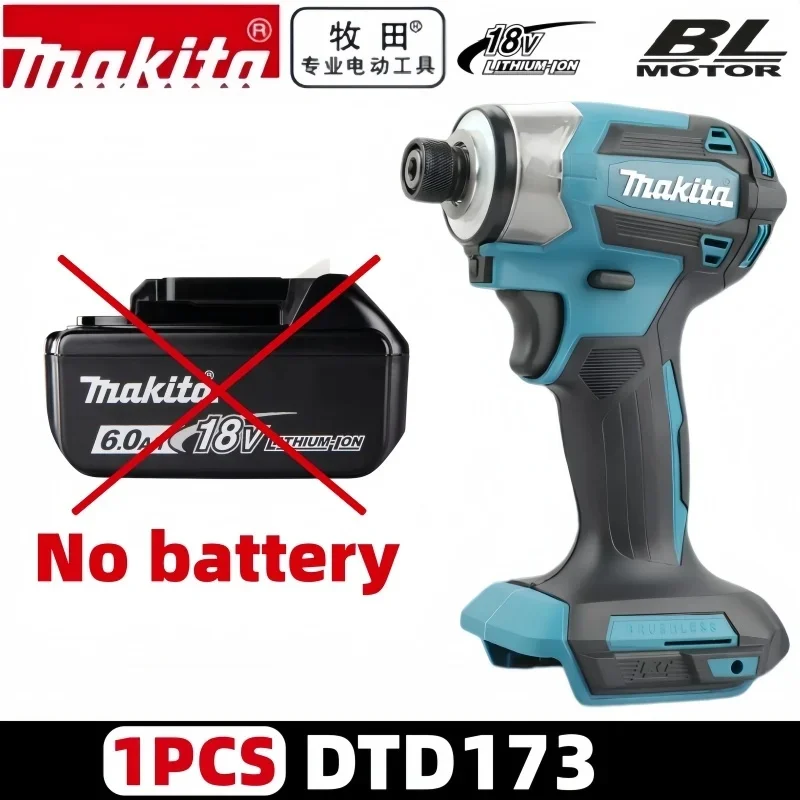 Makita 6Ah Power Battery DTD173 bule 18v Brushless lithium ion impact drive power tool multi-function tool Drill Power Tool.