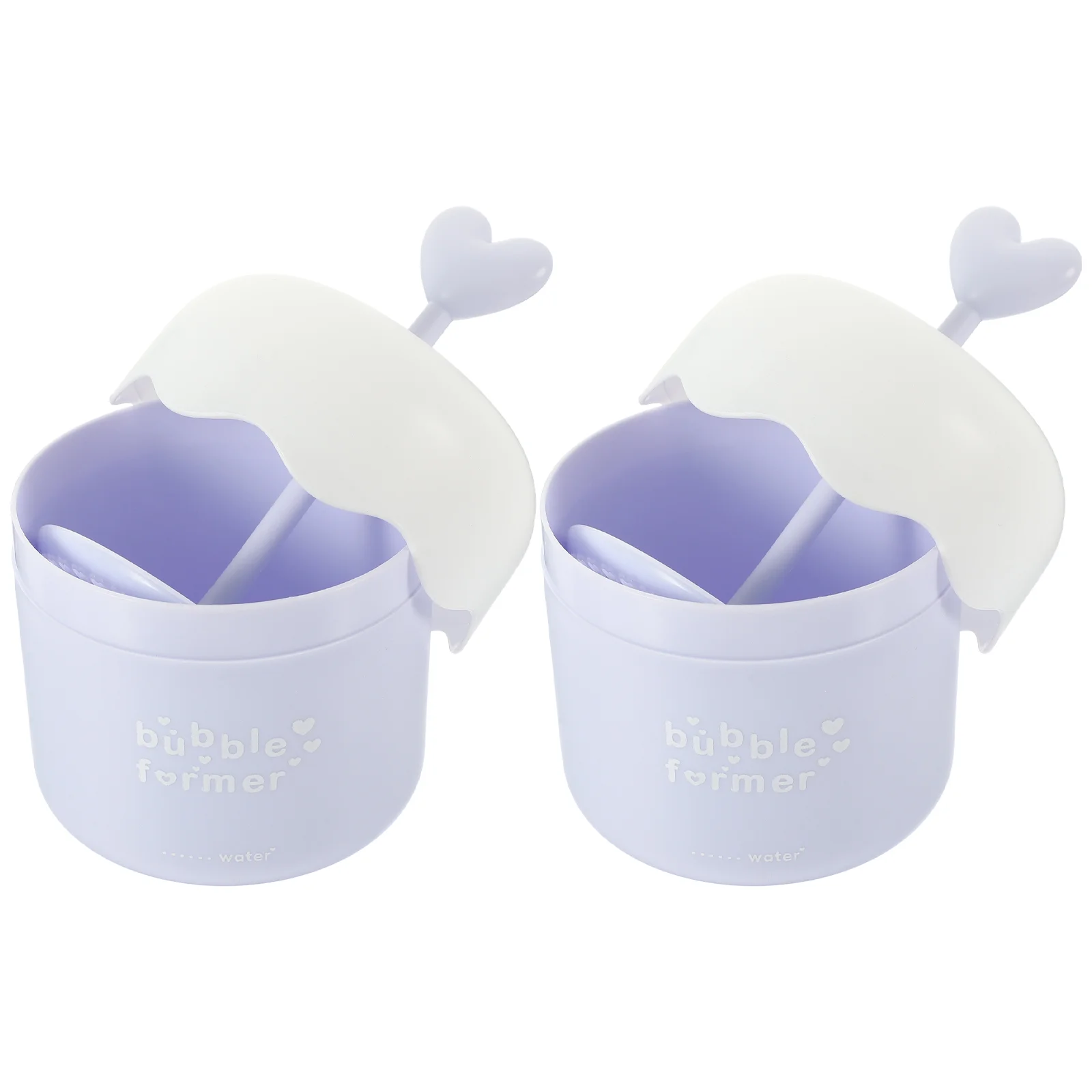 2 Pcs Bubbler Portable Facial Cleanser Foam Cup Foams Maker for Washing Face Plastic Travel