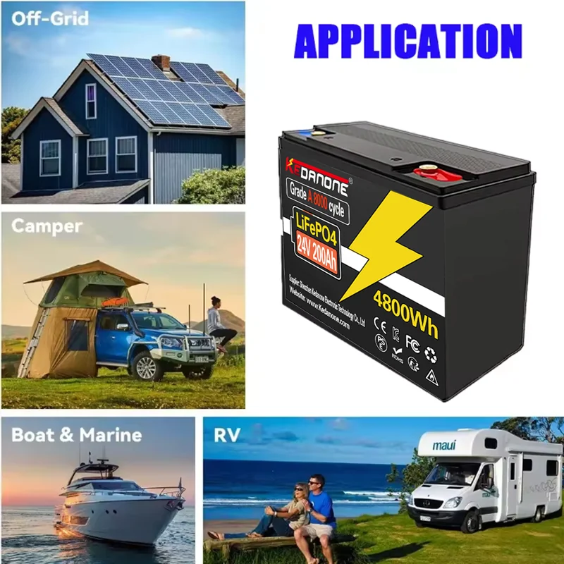 

New 24V LiFePO432700 Battery Built-in BMS RV Rechargeable Lithium Iron Phosphate Solar Power System RV House Trolling Motor