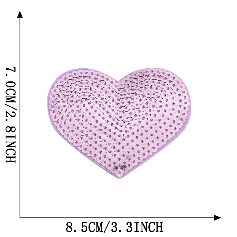 Eisen auf Patches für Kleidung Stern Herz Pailletten Thermo jacke DIY gestickt nähen Aufkleber Rucksack niedlichen Parche Kinder Ropa Glitter – Detail 12