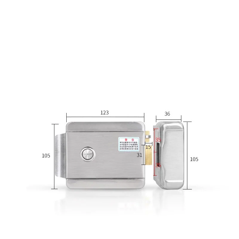 KOB Stainless Steel Baking Paint Electric Control Lock Community Building Intercom Electronic Access Control Lock Unit Door Lock
