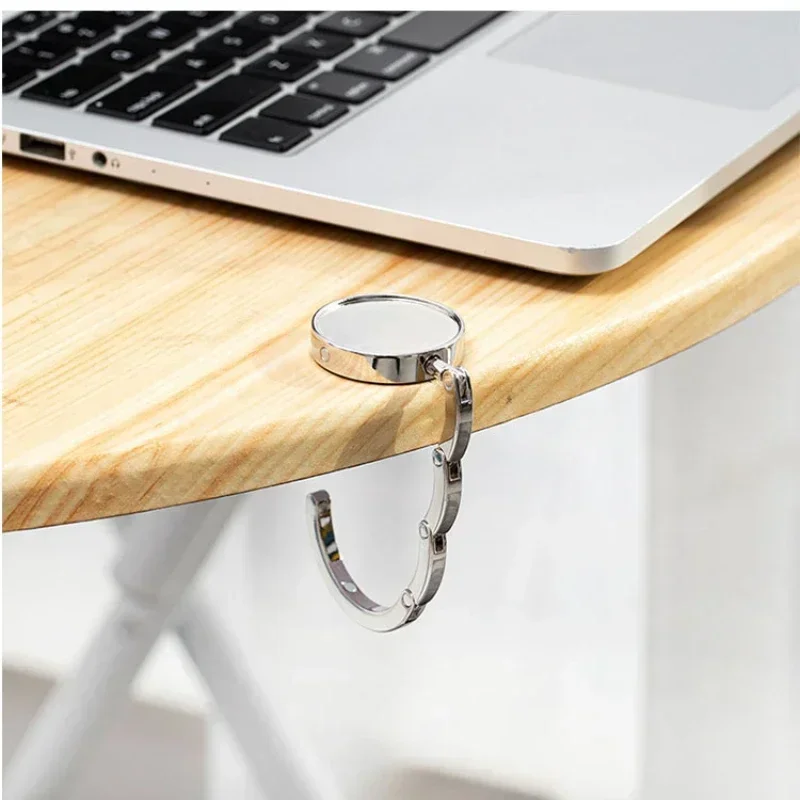 Portable Fashion Folding Crystal Alloy Purse Handbag Bag Hanger Hook Holder Table Hook Unique Parts Accessories Multifunctional