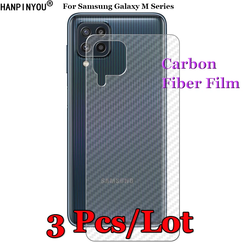 

3 Pcs/Lot For Samsung Galaxy M02 M02s M12 M22 M32 M42 M52 M62 3D Non-slip Carbon Fiber Back Protector Protective Film Sticker