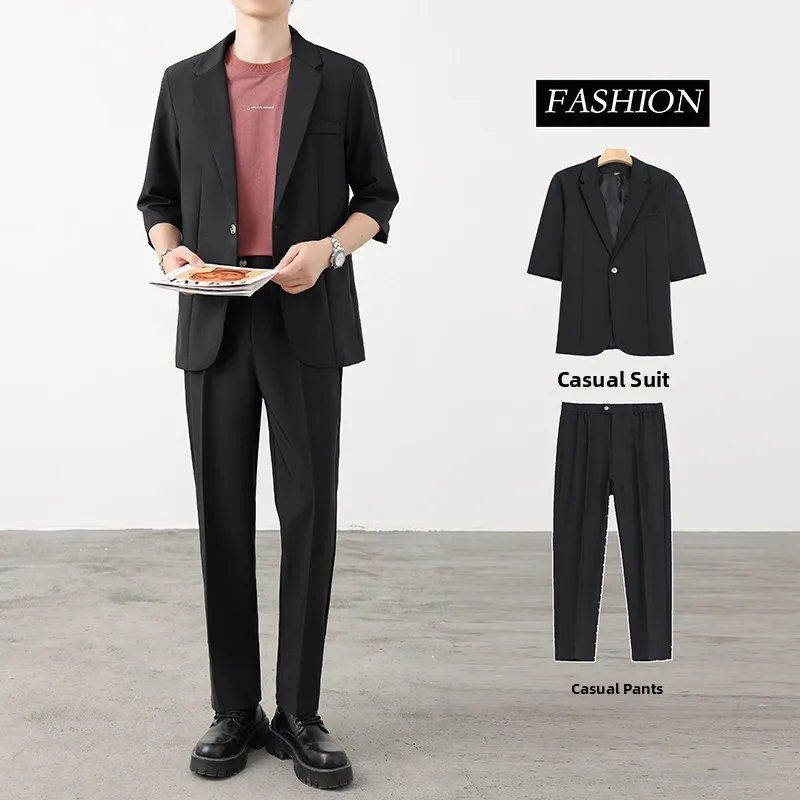 Black [jacket + trousers]