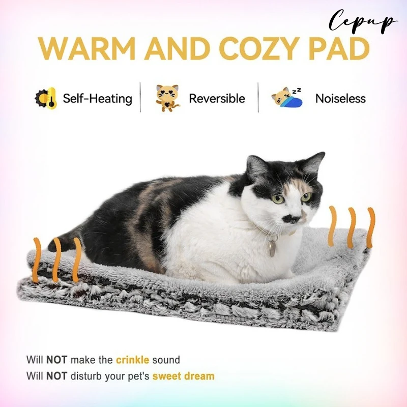 

Cat bed mat double-sided warm Machine-washable mat best-selling styles Aauminum foil self-heating soft cat sleeping nest