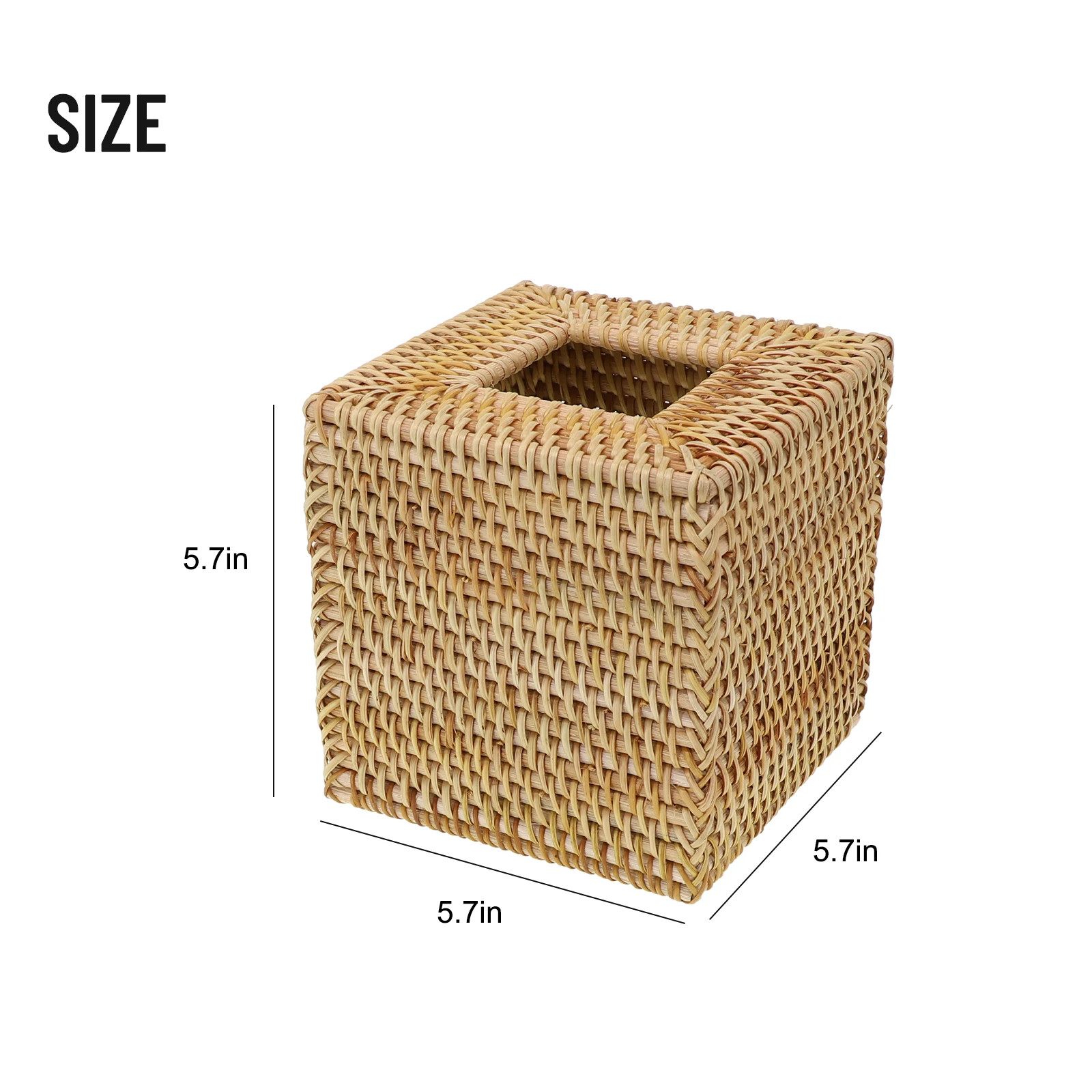 Colour Upgrades Hand Woven Wicker Tissue Holder Handmade Office Open Bottomed Holder Package Contents Quality Brands