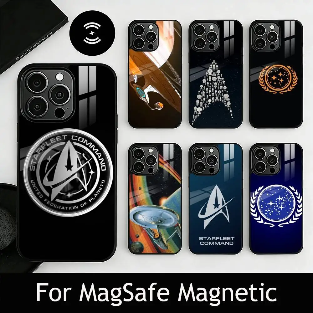 

S-Trek Space Theme Phone Case For iPhone17,16,15,14,13,12,11 Plus,Pro Magnetic with Magsafe Wireless Charging